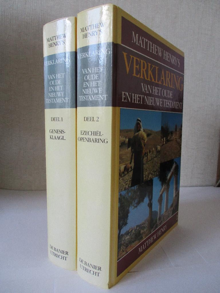 M. Henry: Verklaring van Oude en Nieuwe Testament (2 delen)., Boeken, Gelezen, Christendom | Protestants, Ophalen of Verzenden