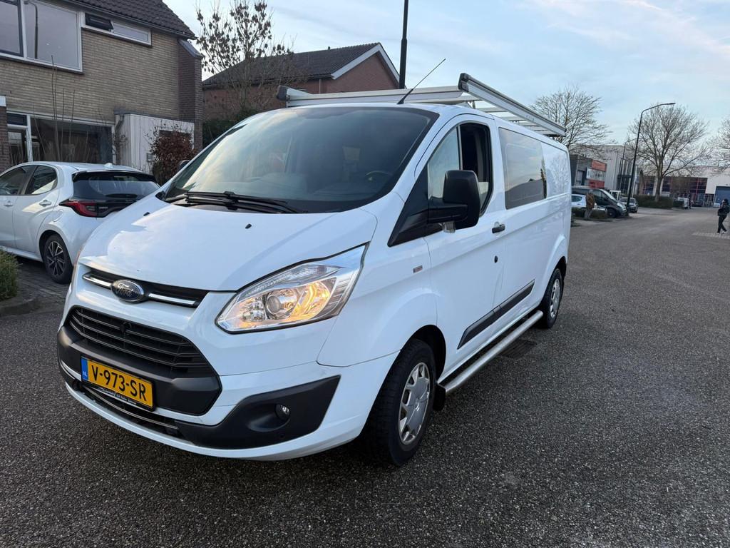 Ford Transit Custom 310 2.0 TDCI L2H1 Ambiente DC, Auto's, Voorwielaandrijving, Euro 6, 4 cilinders, Start-stop-systeem