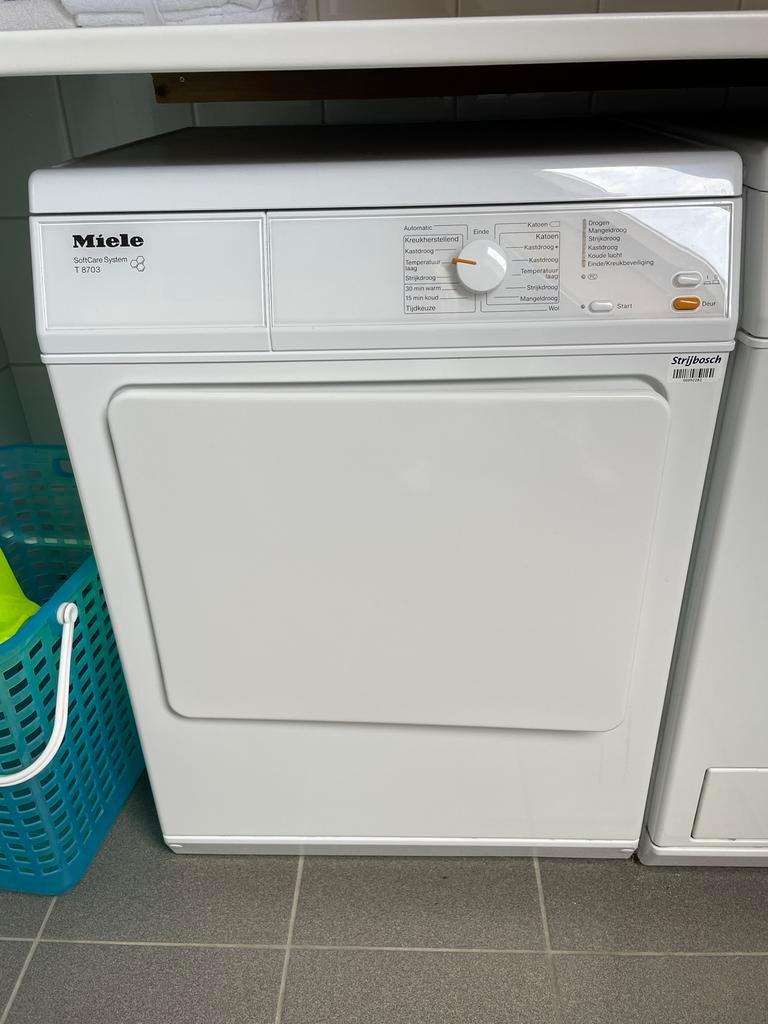 Miele T8703 SoftCare System Wasdroger - Condensdroger, Ophalen, 6 tot 8 kg, Gebruikt, Voorlader