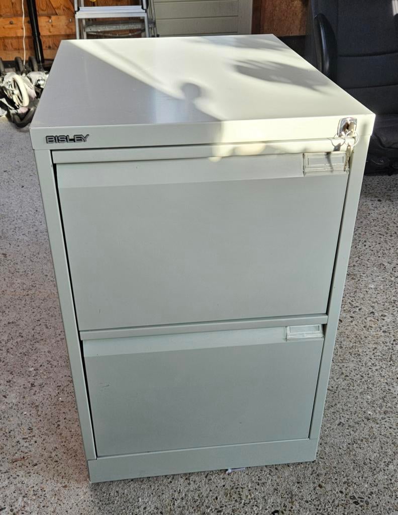Grijze Bisley ladenkast - 2 lades, Ophalen