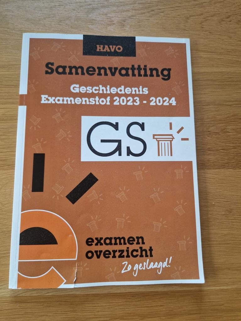 ExamenOverzicht - Samenvatting Examenstof Geschiedenis HAVO, Boeken, Ophalen, Nederlands, Overige niveaus, ExamenOverzicht