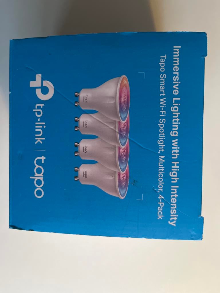 Tapo TP-Link Smart Wi-Fi Spotlights, 4-pack, Ophalen, Led-lamp, Minder dan 30 watt, Bipin of Steekvoet