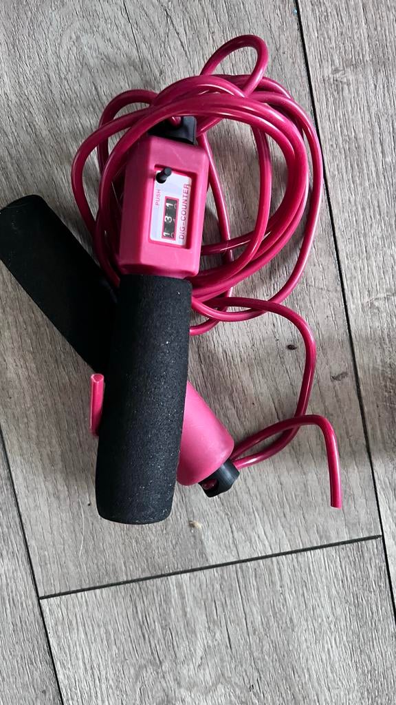 Roze springtouw met digitale teller, Ophalen of Verzenden, Gebruikt, Overige typen