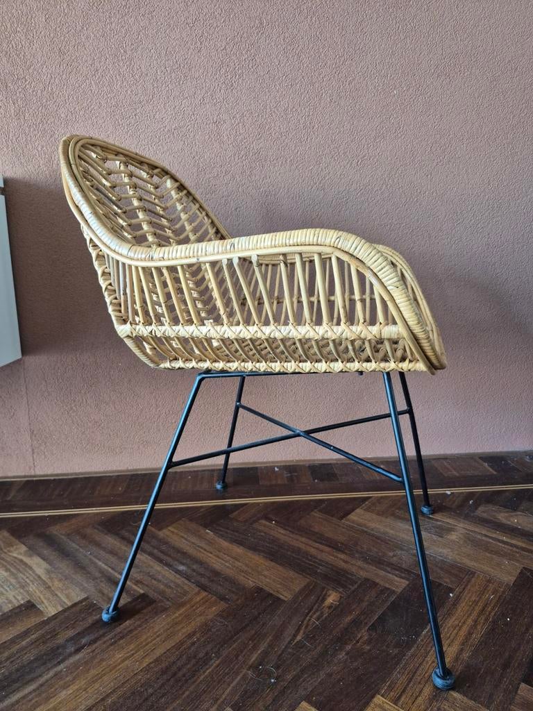 4 rotan stoelen, Ophalen of Verzenden, Gebruikt, Bruin, Vier