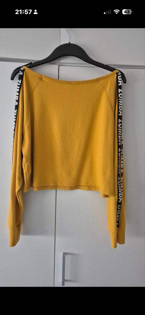 Zumba Wear Spicy Gele Cropped Trui Maat M, Kleding | Dames, Sportkleding, Geel, Ophalen of Verzenden, Maat 36 (S), Fitness of Aerobics