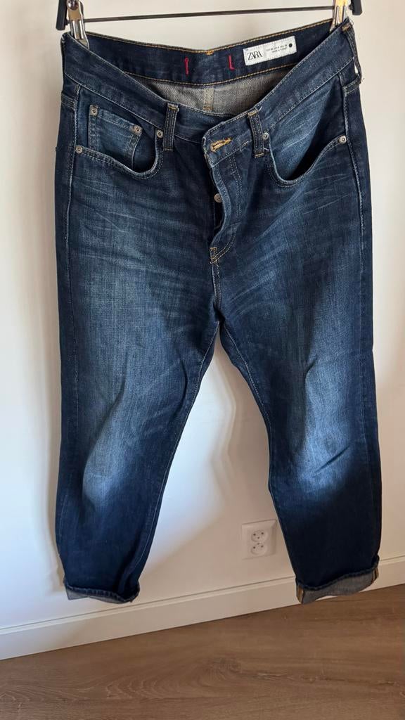 Zara denim met mooie wassing en details, Ophalen, Gedragen, Blauw, W28 - W29 (confectie 36)