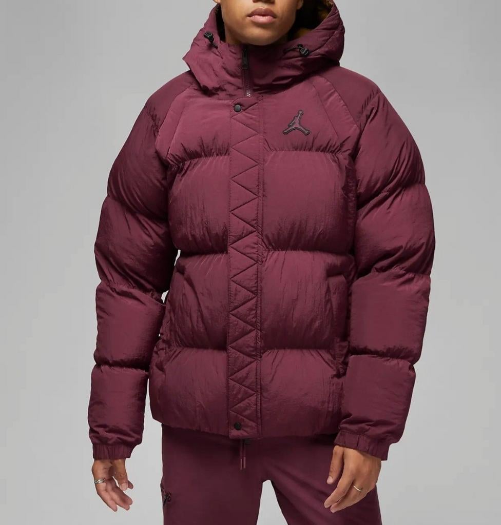 Nike air jordan jas puffer, Kleding | Heren, Jassen | Winter, Ophalen of Verzenden, Zo goed als nieuw, Nike Air Jordan, Rood