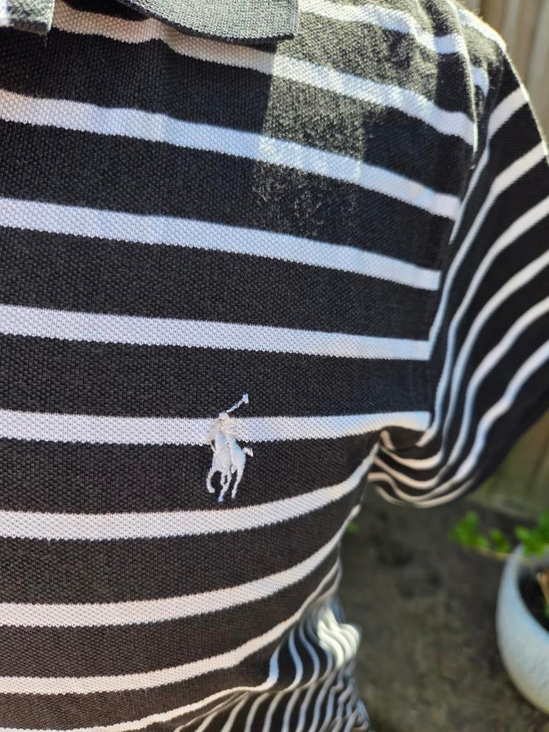 Ralph Lauren polo maat L zwart/wit gestreept, Kleding | Heren, Maat 52/54 (L), Zwart, Ralph Lauren, Ophalen of Verzenden