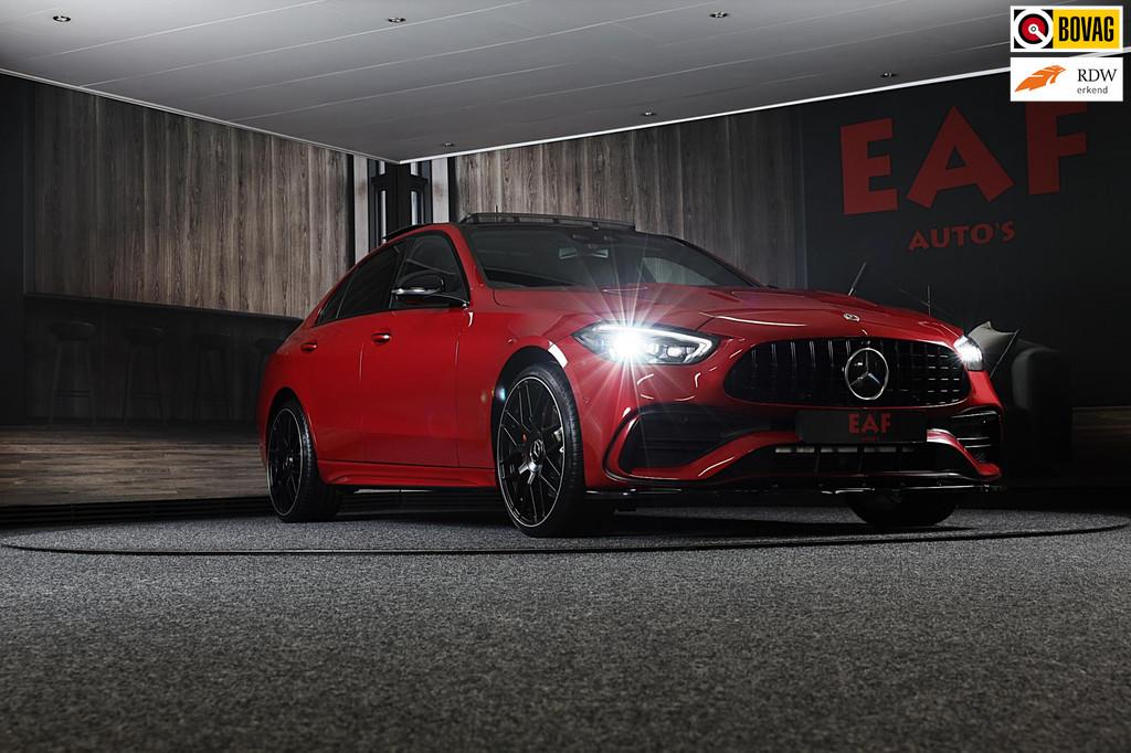 Mercedes-Benz C-klasse 300 e AMG 63 Look / Burmester / Head, Auto's, Mercedes-Benz, Bedrijf, Te koop, C-Klasse, 360° camera, ABS