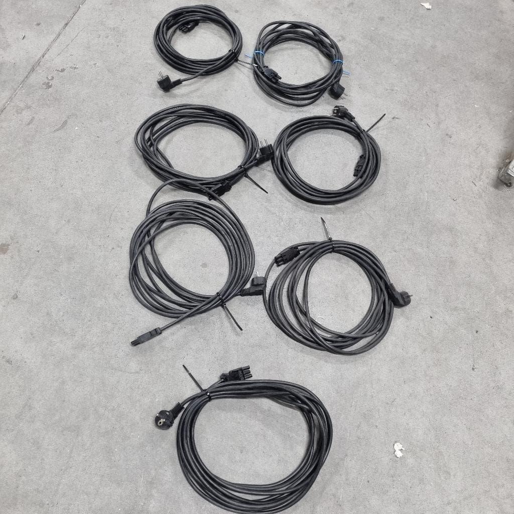 7x lange wieland aansluitkabel lengte 6-7 meter, Ophalen, Gebruikt