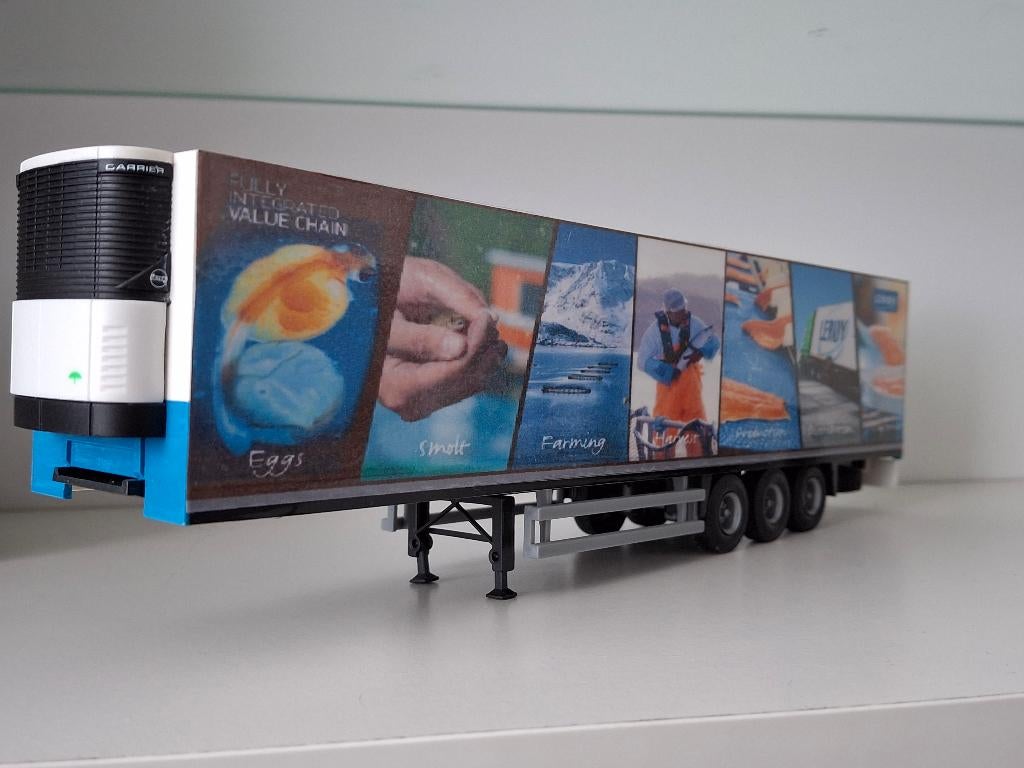 oplegger NorCargo / Leroy salmon, code 3 Tekno, Ophalen of Verzenden, Zo goed als nieuw, Bus of Vrachtwagen, Tekno