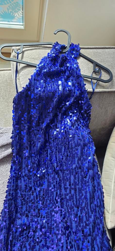 Blauwe jurk met pailletten van Pull&Bear, Kleding | Dames, Jurken, Ophalen, Blauw, Zo goed als nieuw, Pull & Bear