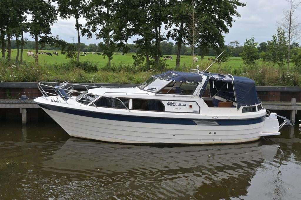 Zeer nette Agder 840 spitsgatter, Watersport en Boten, Motorboten en Motorjachten, Ophalen, Gebruikt, Diesel, Polyester