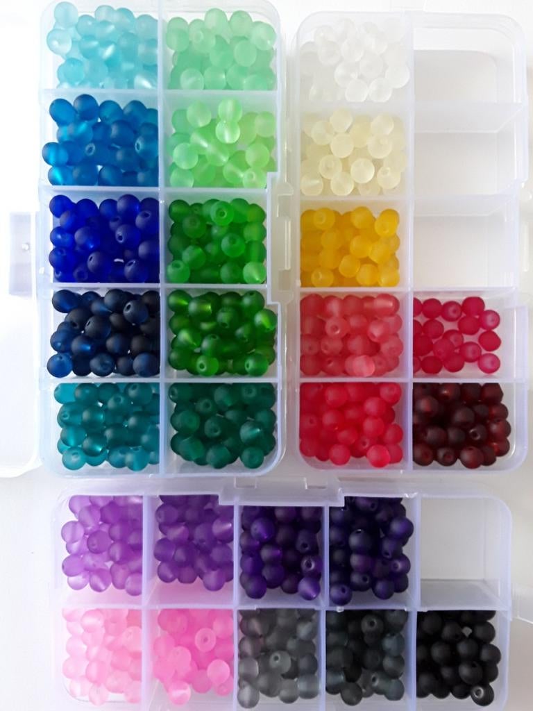 Heel veel nieuwe matte glas kralen, Ophalen of Verzenden, Nieuw, Kraal
