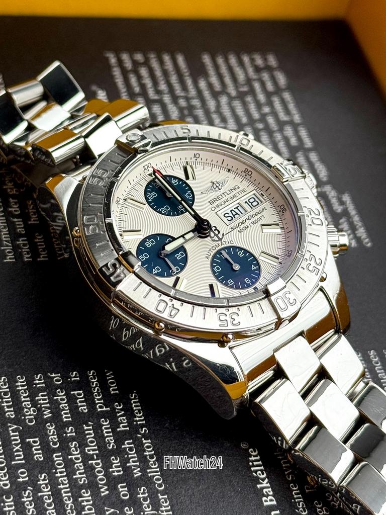 Breitling Superocean Day Date Chronograph A13340. FS2004., Sieraden, Tassen en Uiterlijk, Horloges | Heren, Staal, Gebruikt, Staal