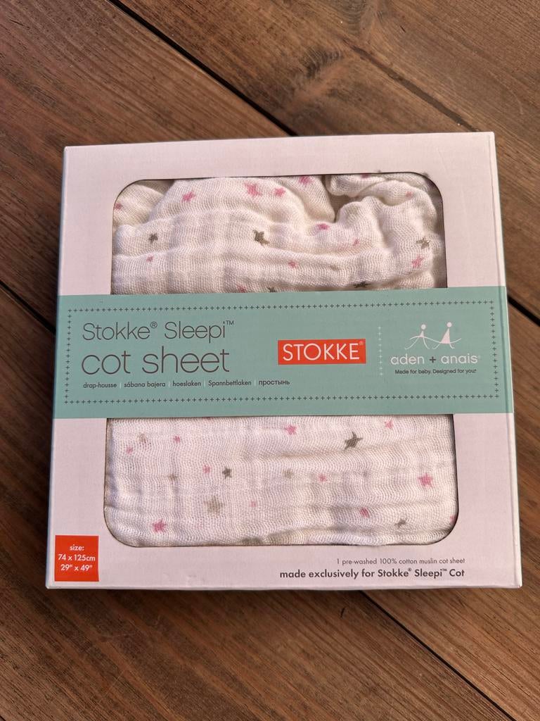 Nieuw Stokke Sleepi Cot Hoeslaken - 74x125cm, Jongetje of Meisje, Nieuw, Ophalen of Verzenden, Wit