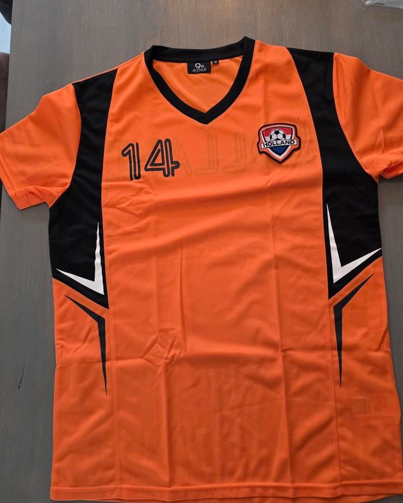 Oranje herenshirt maat M met nr 14 en Holland, Ophalen of Verzenden, Nieuw, Maat 48/50 (M), Oranje