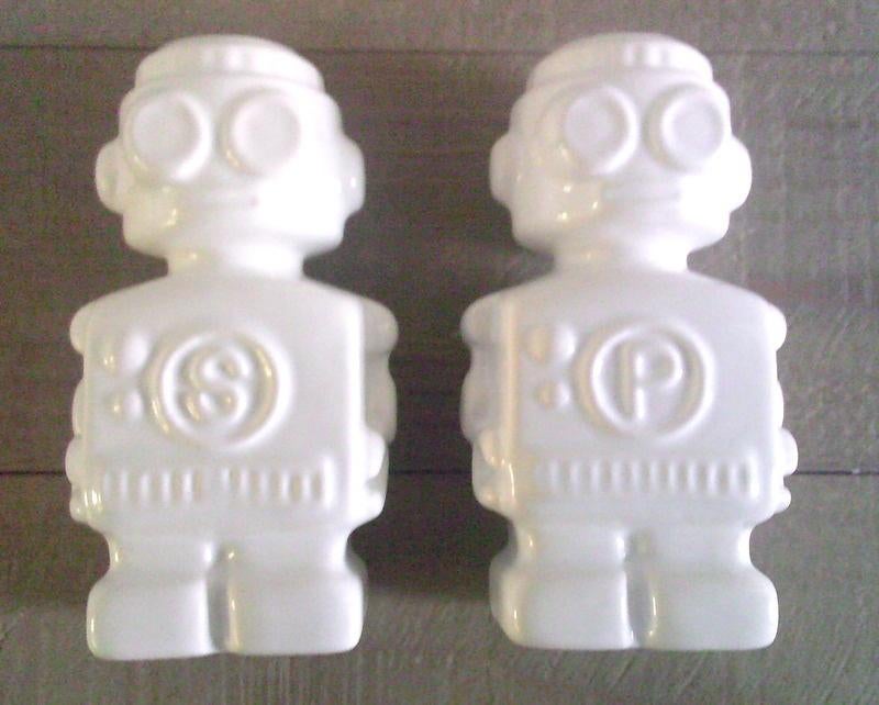 Peper en zout stel ROBOTS in het wit ZGAN, Ophalen of Verzenden, Zo goed als nieuw