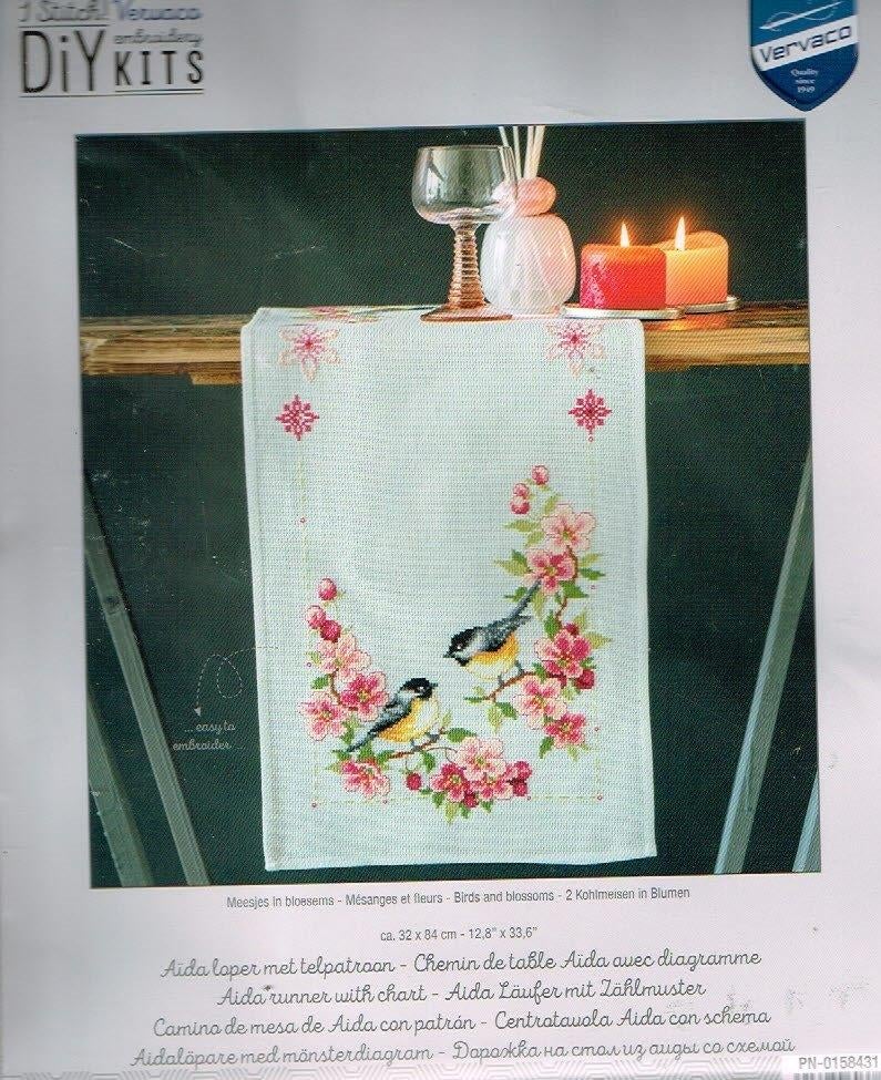 Cado vervaco borduurpakket  loper meesjes met bloemen, Ophalen of Verzenden, Nieuw, Handborduren, Borduurpakket