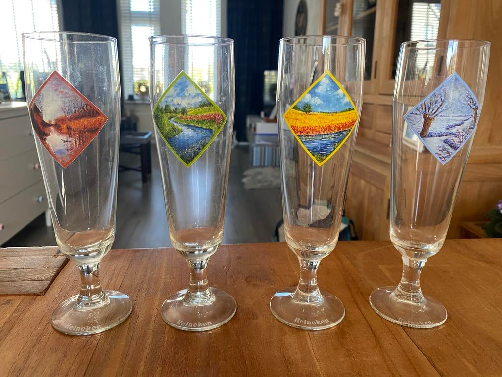 Heineken bierglazen - De Vier Jaargetijden, Ophalen of Verzenden