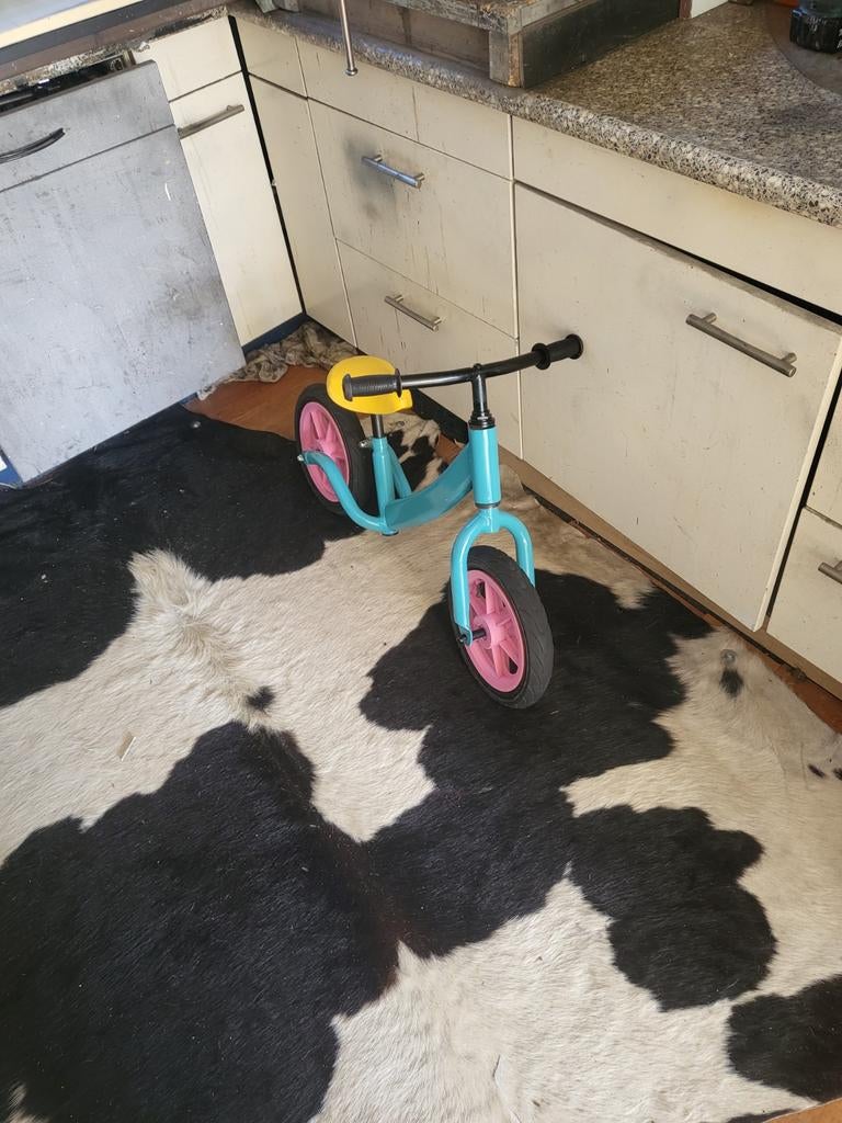 Kinderloopfiets - Blauw/Roze, Ophalen of Verzenden, Gebruikt, 16 tot 20 inch, Onbekend