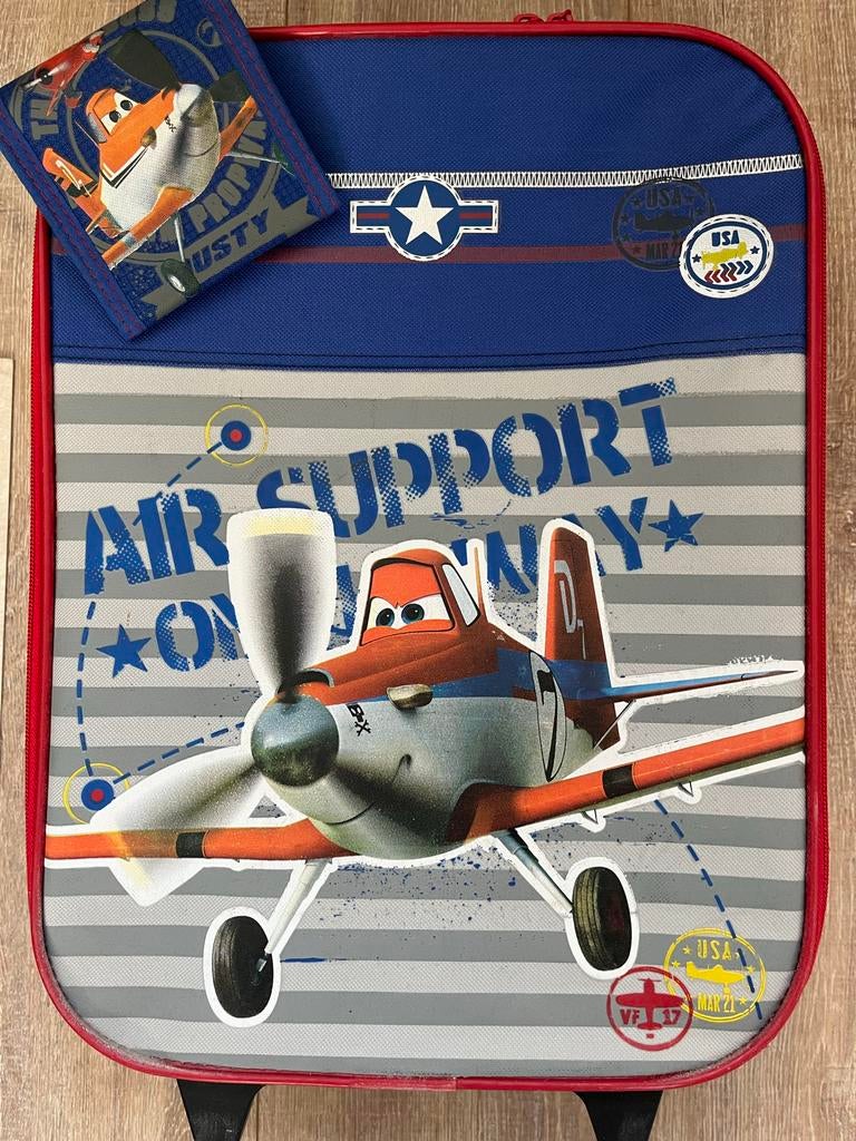 Kinderkoffer met portemonnee Planes Dusty, incl Duplo, Ophalen, 40 tot 60 cm, 30 cm of meer, Gebruikt