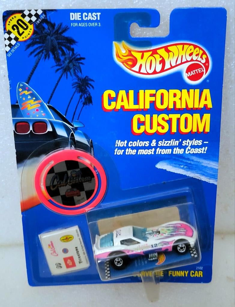 Hotwheels Chevy Corvette Funny Car California Custom MOC, Hobby en Vrije tijd, Modelbouw | Auto's en Voertuigen, Nieuw, Auto, 1:50 of kleiner