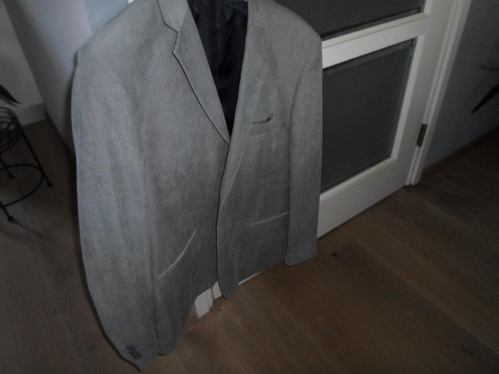 Colbert heren maat 54 Blauw grijs licht gestreept, Maat 52/54 (L), Blauw, Ophalen of Verzenden, Zo goed als nieuw