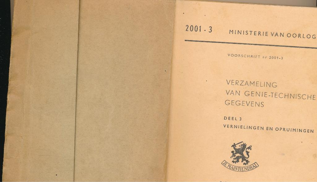 Verzameling van Genie technische gegevens, Ophalen of Verzenden, Overige soorten, Nederland, Overige typen