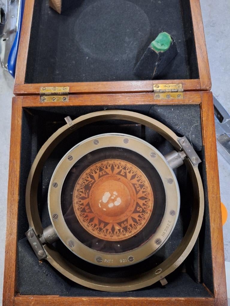 Scheeps kompas antiek, Verzamelen, Scheepvaart, Gebruikt, Overige typen, Motorboot of Zeilboot, Ophalen