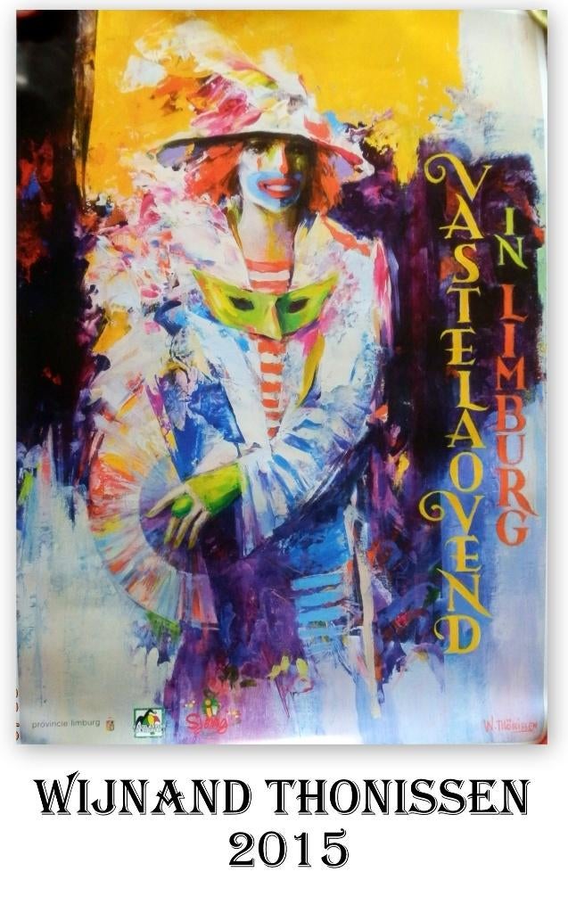 Al5 carnaval poster limburg 2015 door wijnand thonissen   3, Ophalen of Verzenden, Zo goed als nieuw, A1 t/m A3, Film en Tv