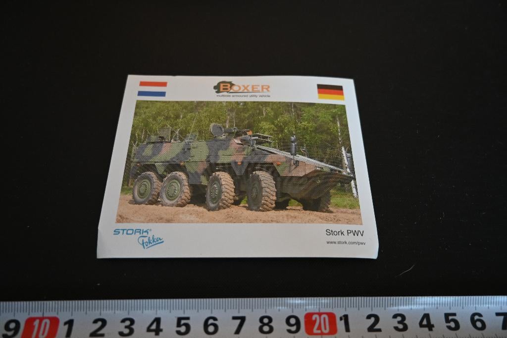 sticker Leger Nederland Duitsland BOXER Stork Fokker, Ophalen, Zo goed als nieuw, Sticker
