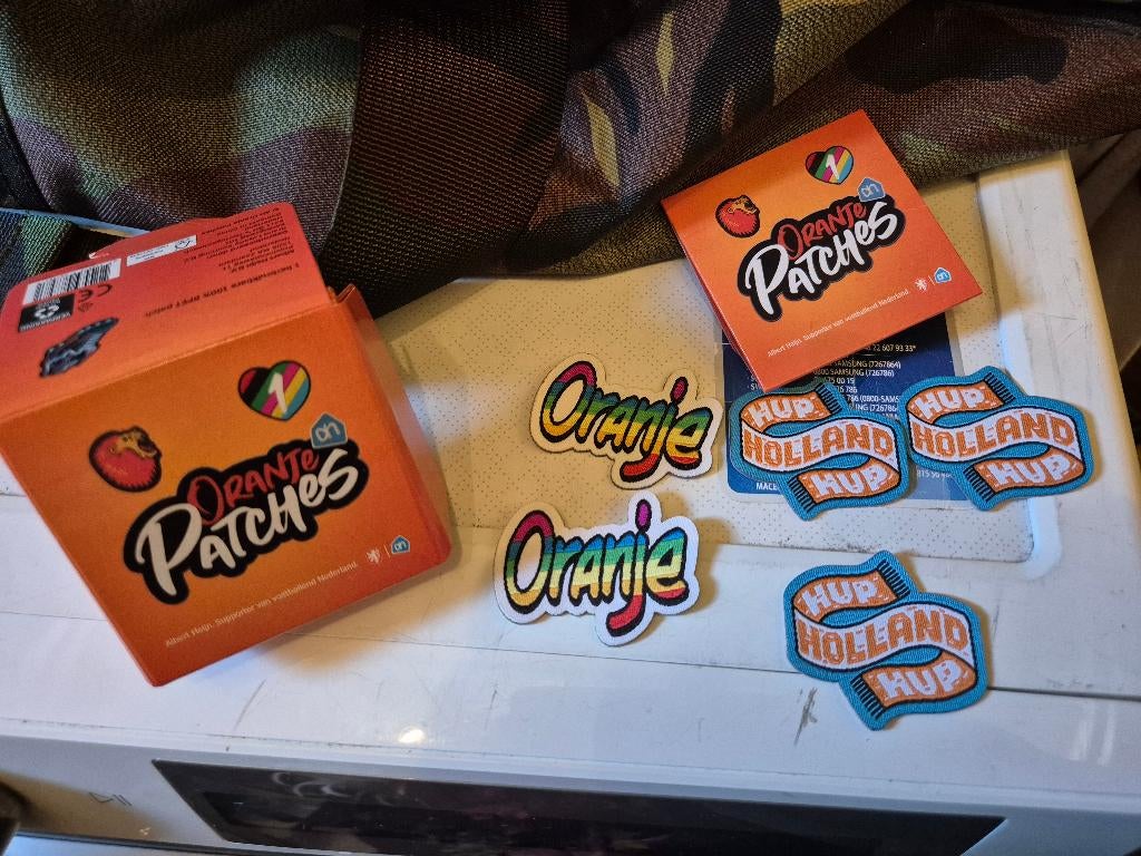 Oranje patches AH albert heijn hein hup holland hup, Albert Heijn, Ophalen