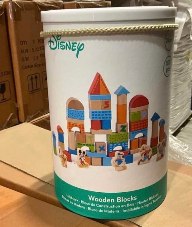 Partij leuke nieuwe houten Disney blokken dozen (100pcs), Ophalen, Nieuw