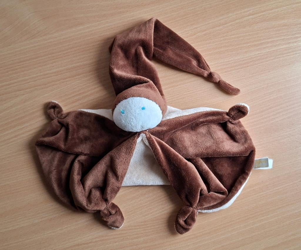 Knuffeldoekje, Knuffel, Spook Difrax Groot Model Bruin Beige, Overige typen, Ophalen of Verzenden, Zo goed als nieuw, Wasbaar