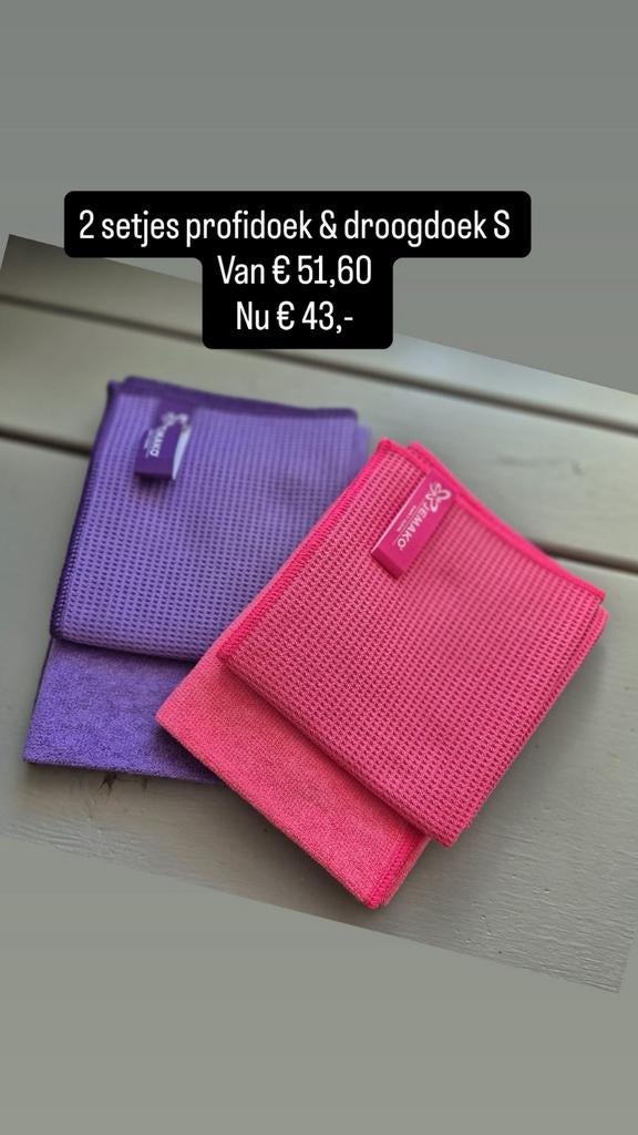 Jemako Profidoek & Droogdoek S - 2 Sets, Huis en Inrichting, Schoonmaakartikelen, Ophalen of Verzenden, Mop of Dweil