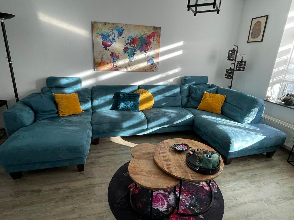 Henders & Hazel Hoekbank in Petrol - Gebruikt, Ophalen, Gebruikt, Hoekbank, 300 cm of meer