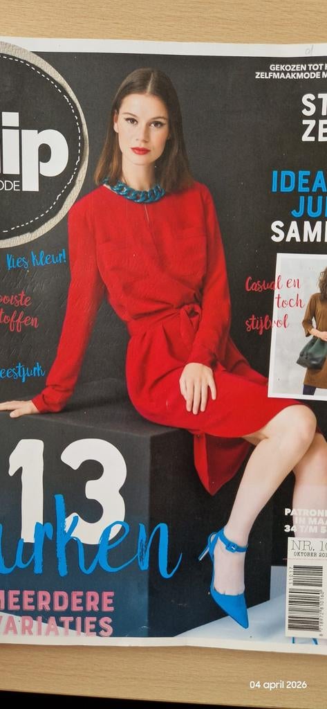 Knipmode oktober 2017 - Patronen voor diverse kledingstukken, Ophalen of Verzenden