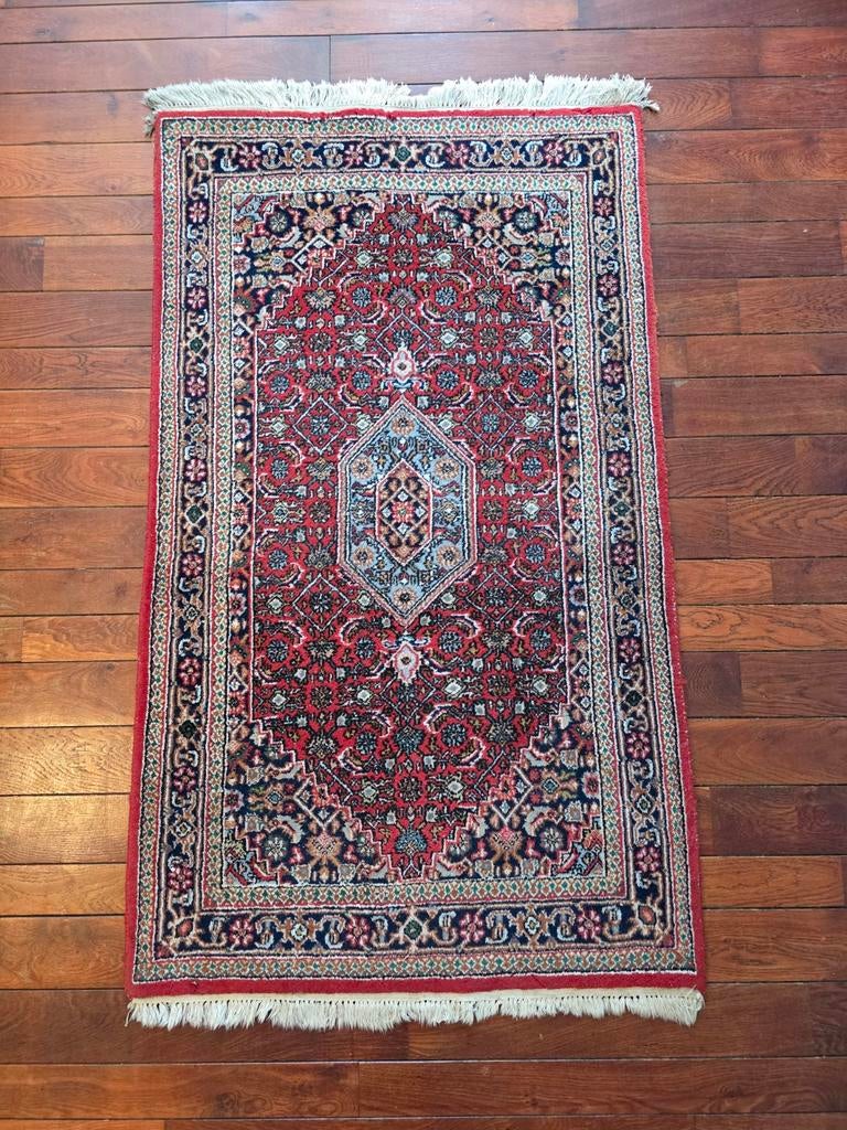 Handgeknoopt Oosters Tapijt Perzisch Stijl 93x160, Zo goed als nieuw, 150 tot 200 cm, Rechthoekig, Perzisch