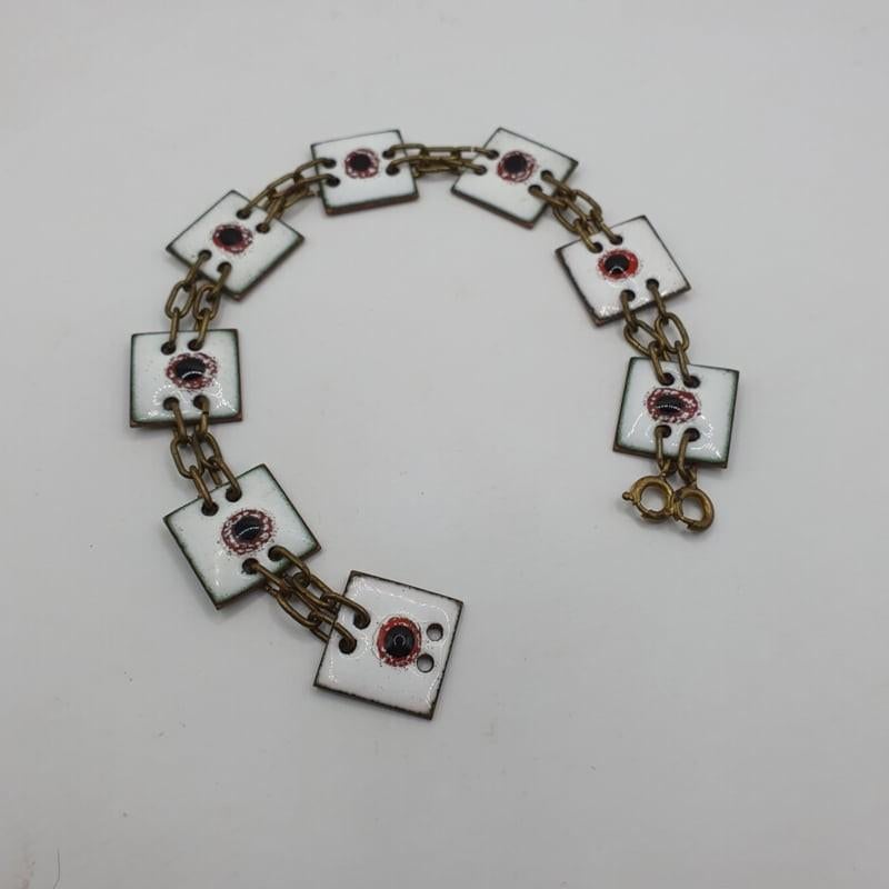 Vintage emaille armband, Ophalen of Verzenden, Overige materialen, Armband