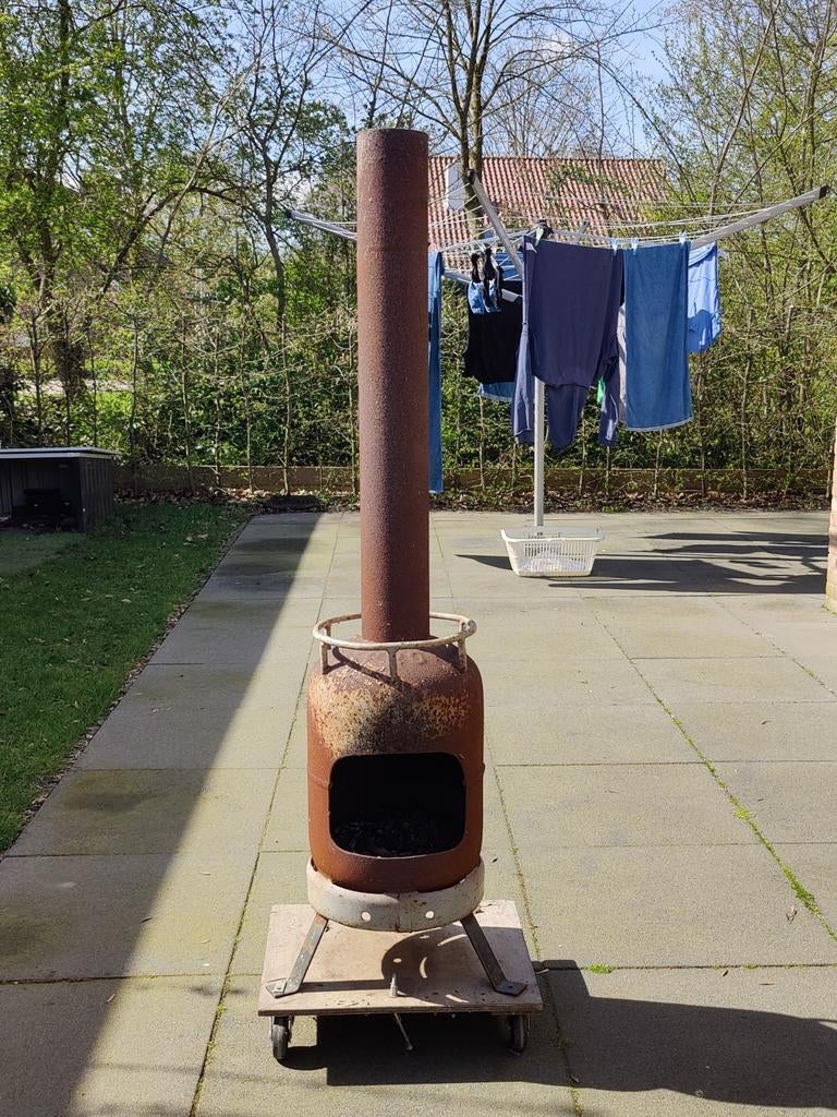 Buitenkachel van gasfles, Tuin en Terras, Ophalen