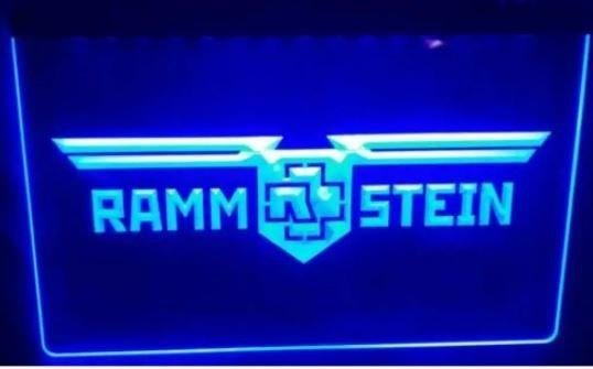 Rammstein 3D Led reclame decoratie verlichting lamp, Americansaleshop@gmail.com, Eu, Nieuw, Ophalen of Verzenden