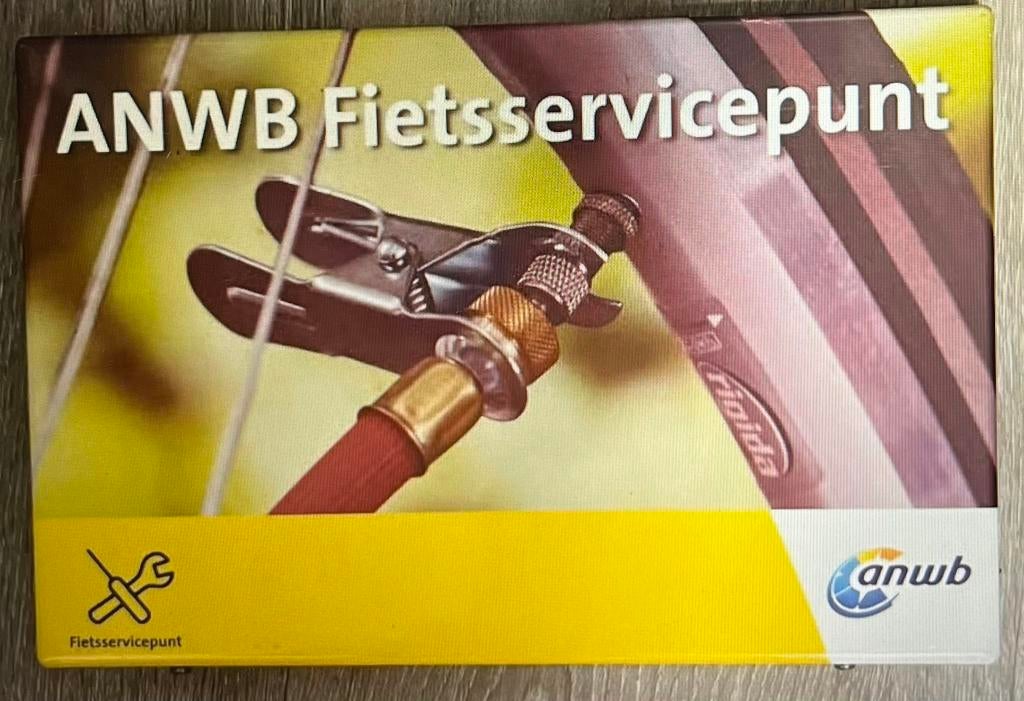Emaille Bord ANWB Fietsservicepunt, Ophalen of Verzenden, Gebruikt, Reclamebord