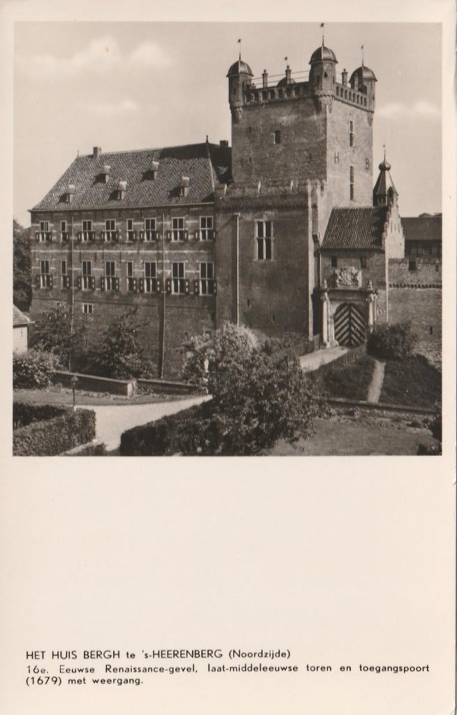 's HEERENBERG Kasteel Huis Bergh, Verzenden, 1940 tot 1960, Ongelopen, Gelderland