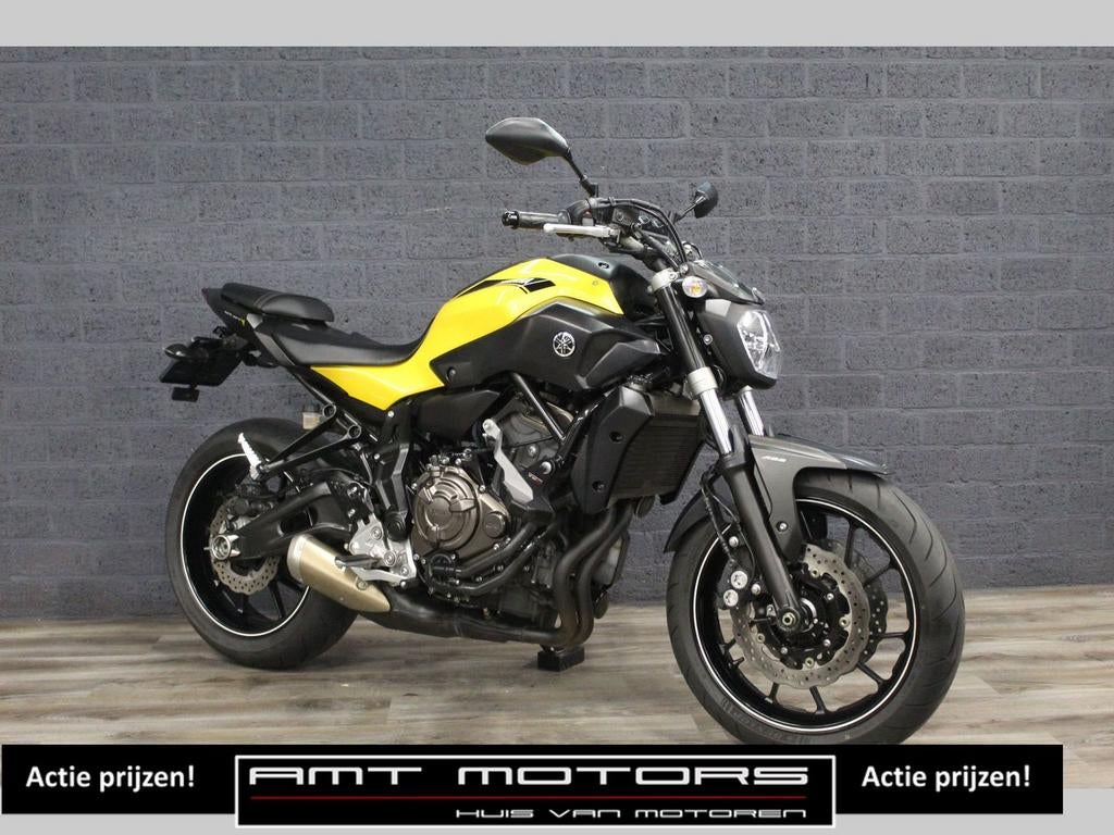 YAMAHA MT 07 ABS (bj 2015)Retro Geel 35KW A2 mogelijk, Motoren, 2 cilinders, Bedrijf, Onbekend, YAMAHA