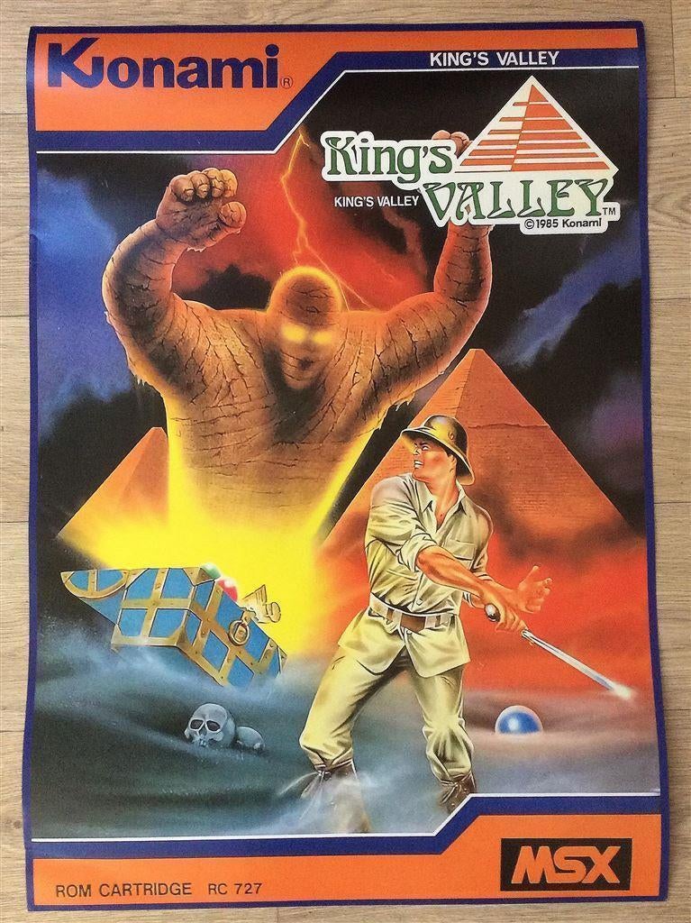 MSX KING'S VALLEY KONAMI Retro Gameroom Art POSTER, Verzamelen, Ophalen of Verzenden, Nieuw, A1 t/m A3, Film en Tv