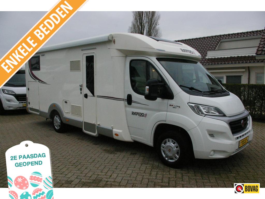 Rapido Le Randonneur 666 F Enkele bedden, XXL Garage, Caravans en Kamperen, Campers, Ringverwarming, Fiat, Bedrijf, Rapido