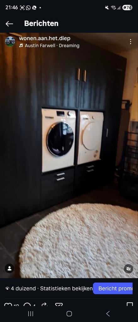 Mooie complete wastoren kast op maat, Ophalen of Verzenden, Zo goed als nieuw