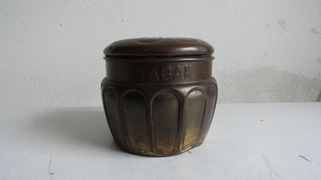 Tabakspot, mooie antieke tabakstrommel, Ophalen of Verzenden