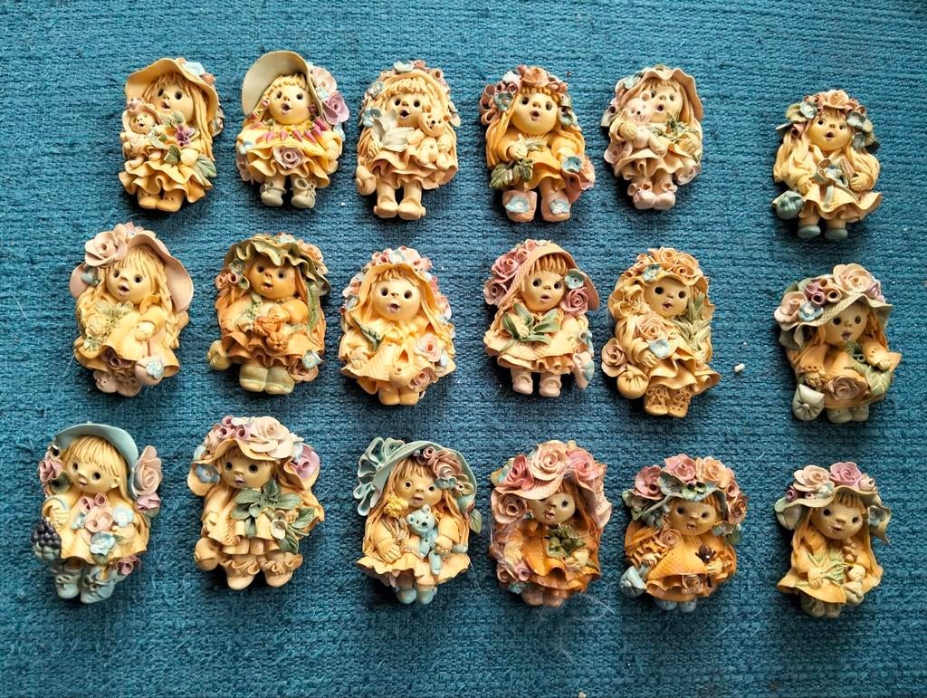 Goldina art figuurtjes meisjes, 18 stuks, Ophalen